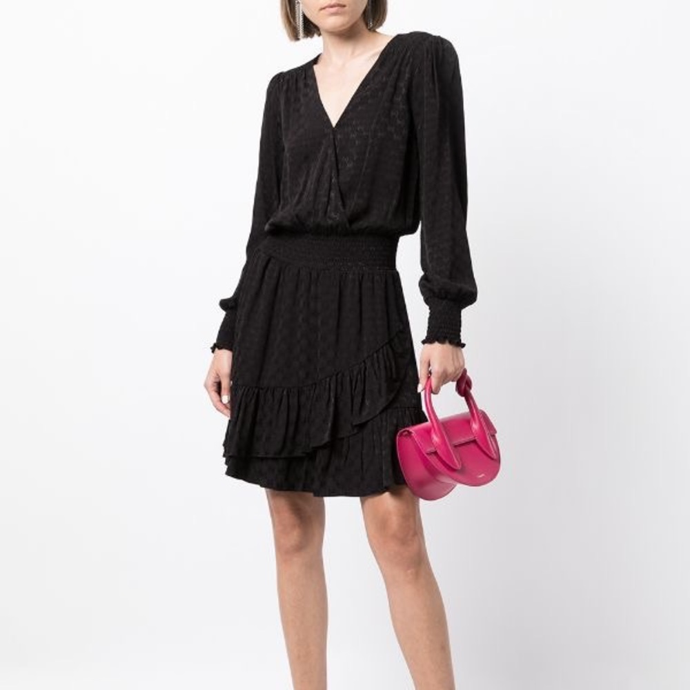Michael Kors Julia black ruffled dress size M